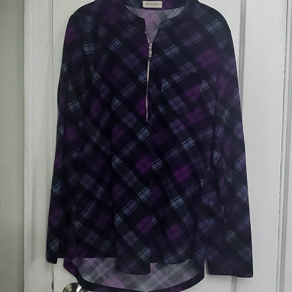 Purple Plaid Shirt